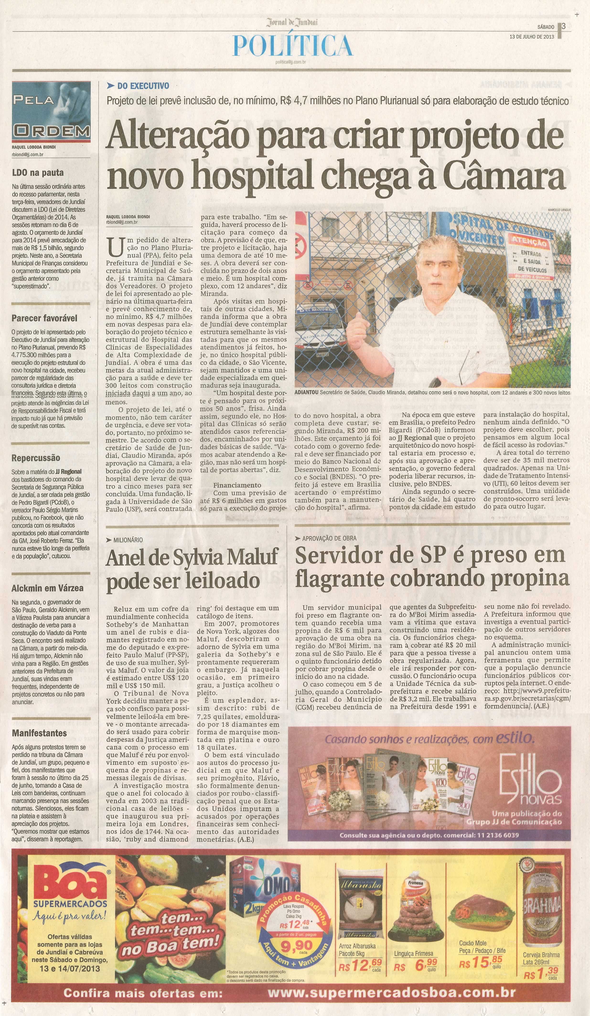 Jornal de Jundiaí - 15/07/2013
