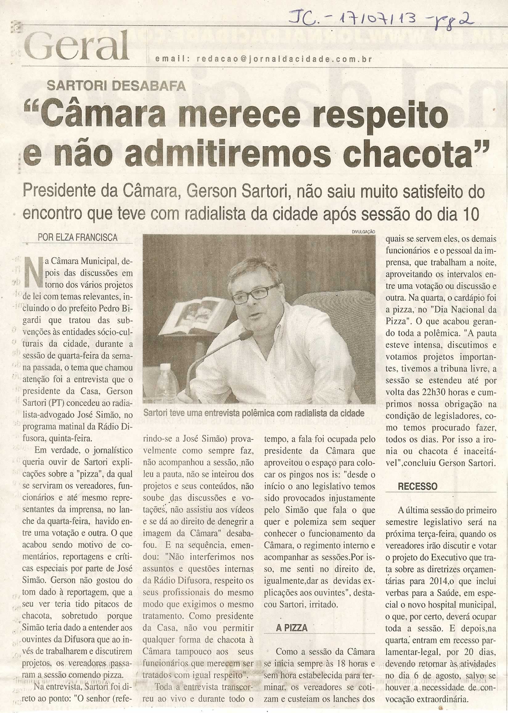 Jornal da Cidade - 17/07/2013