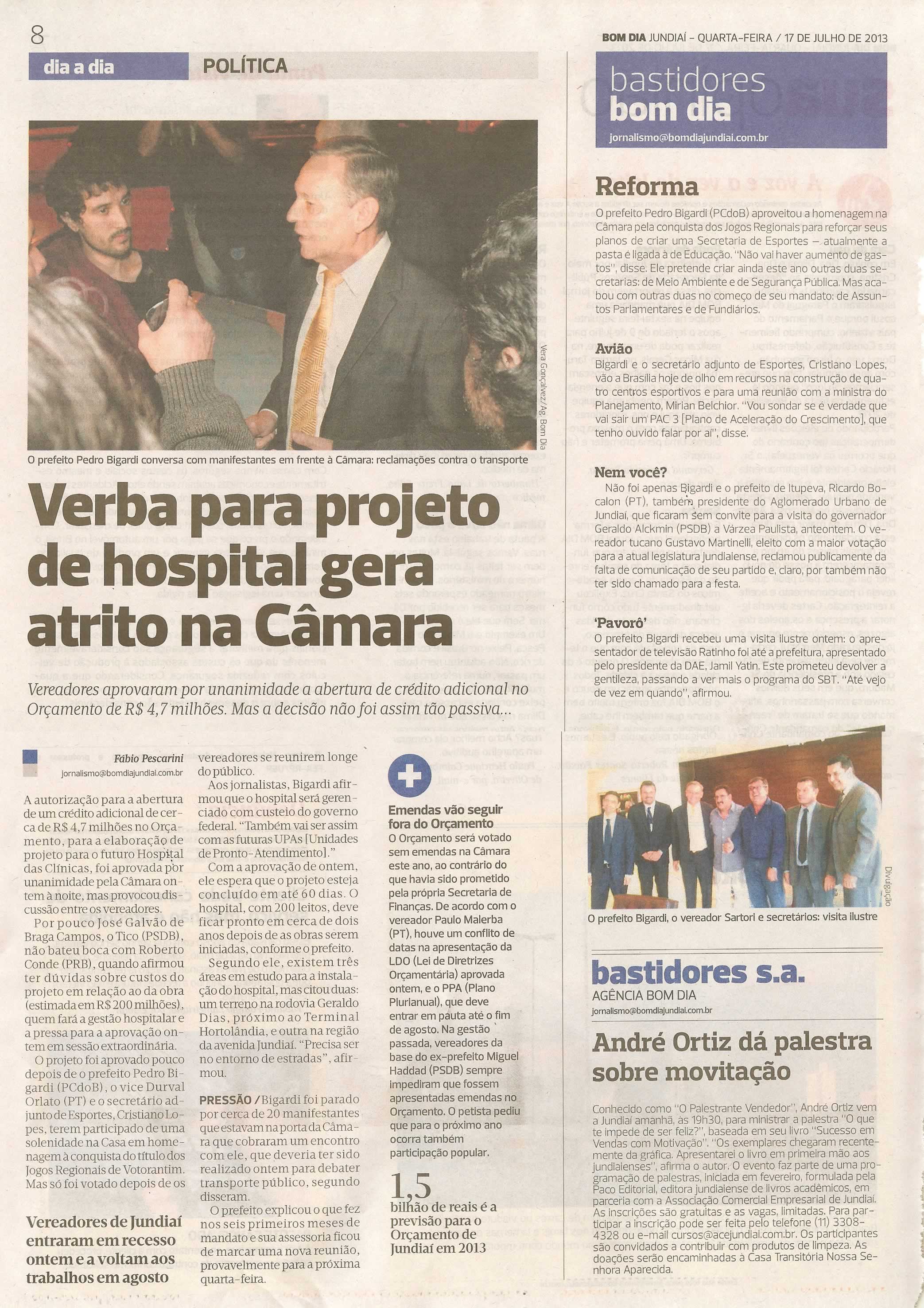 Bom Dia Jundiaí - 17/07/2013