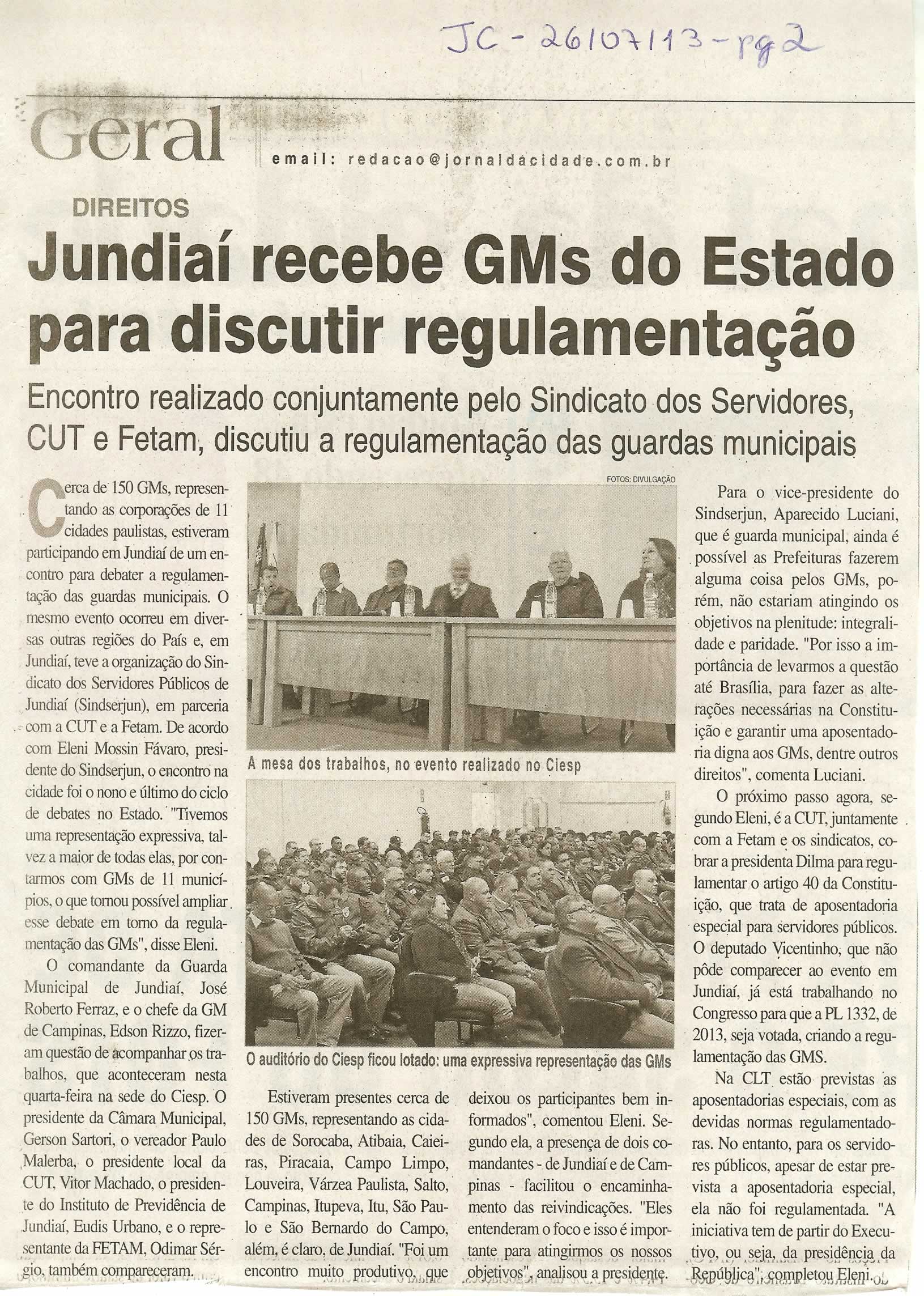Jornal da Cidade - 26/07/2013