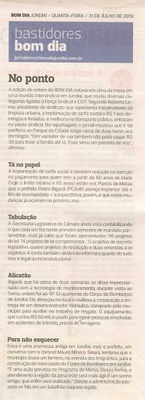 Bom Dia Jundiaí - 31/07/2013