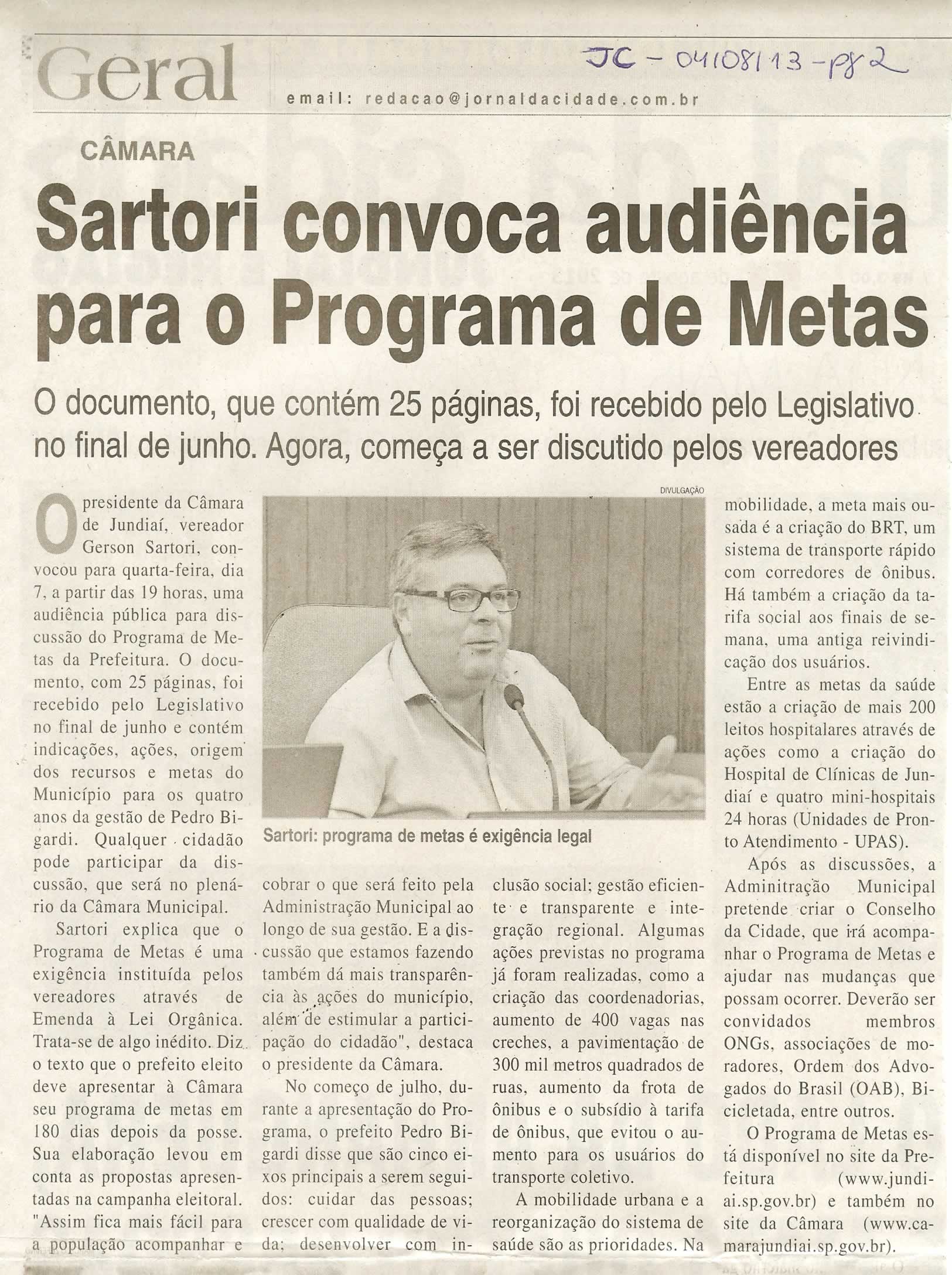 Jornal da Cidade - 04/08/2013