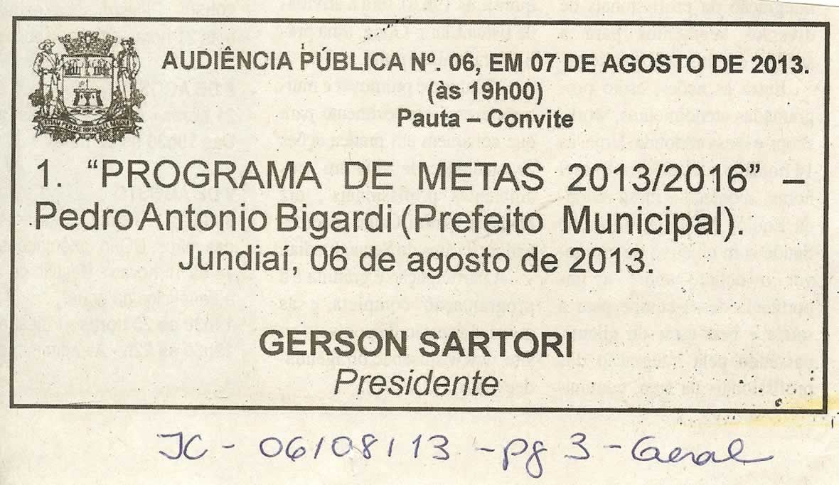 Jornal da Cidade - 06/08/2013