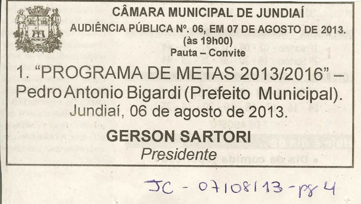 Jornal da Cidade - 07/08/2013