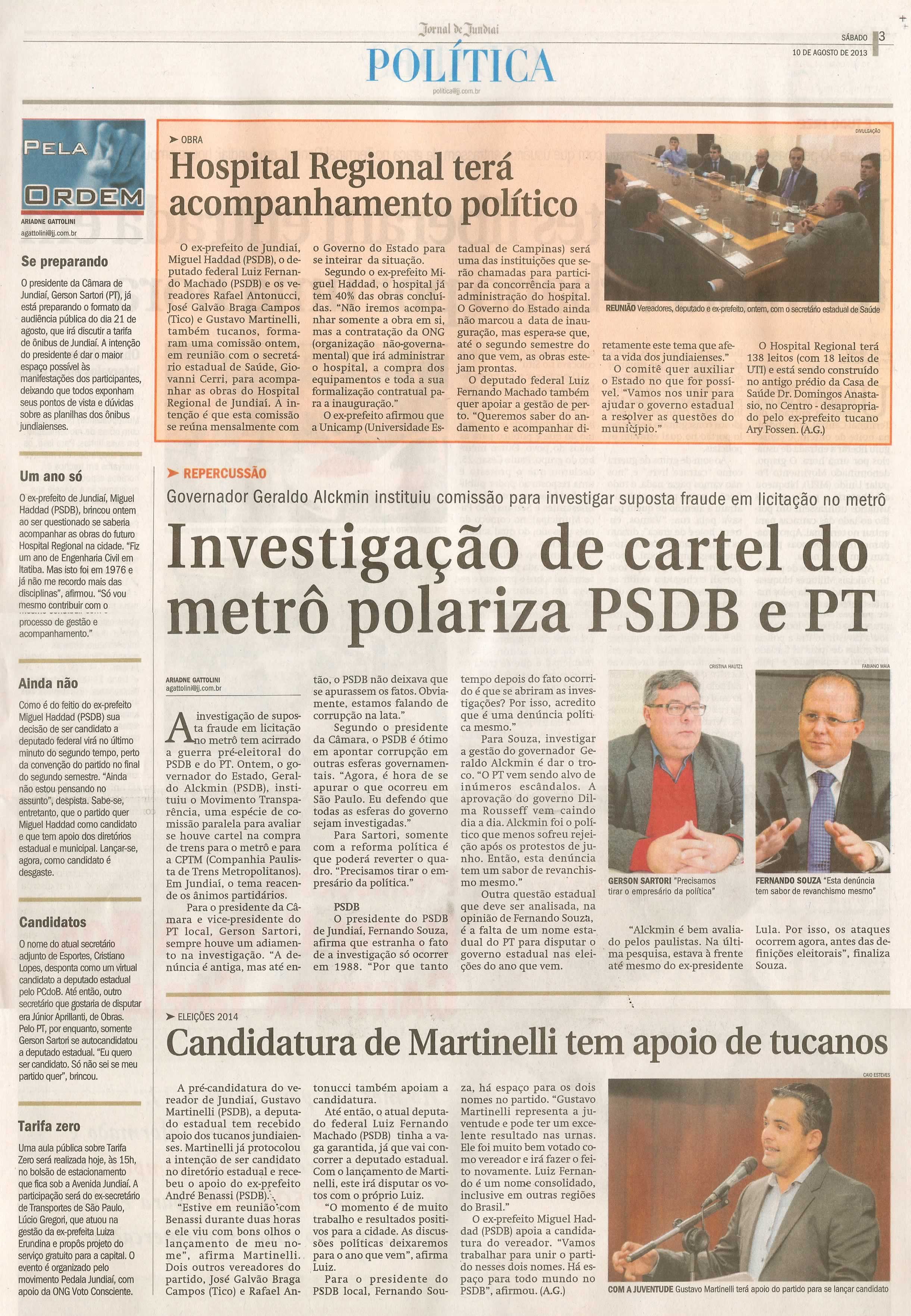 Jornal de Jundiaí - 10/08/2013