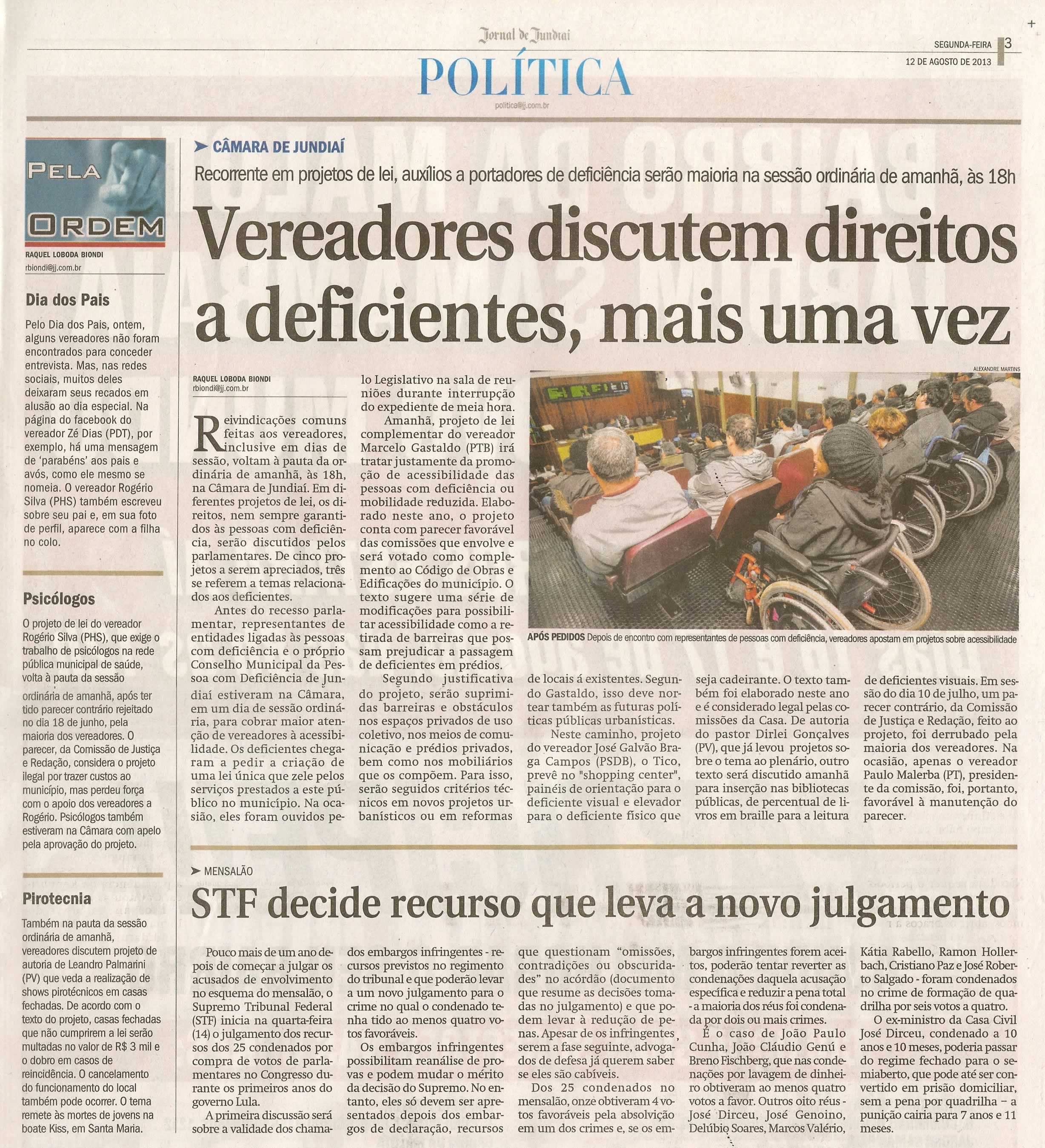 Jornal de Jundiaí - 12/08/2013