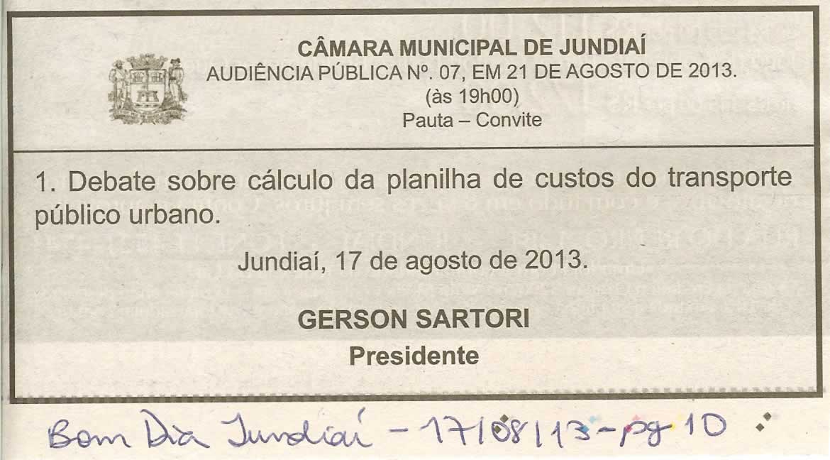 Bom Dia Jundiaí - 17/08/2013