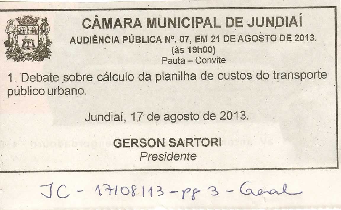 Jornal da Cidade - 17/08/2013