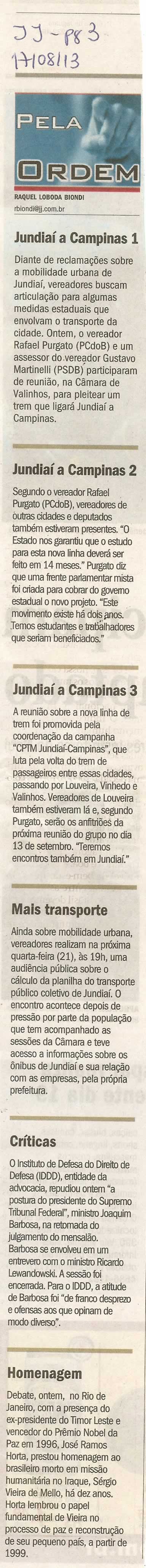 Jornal de Jundiaí - 17/08/2013