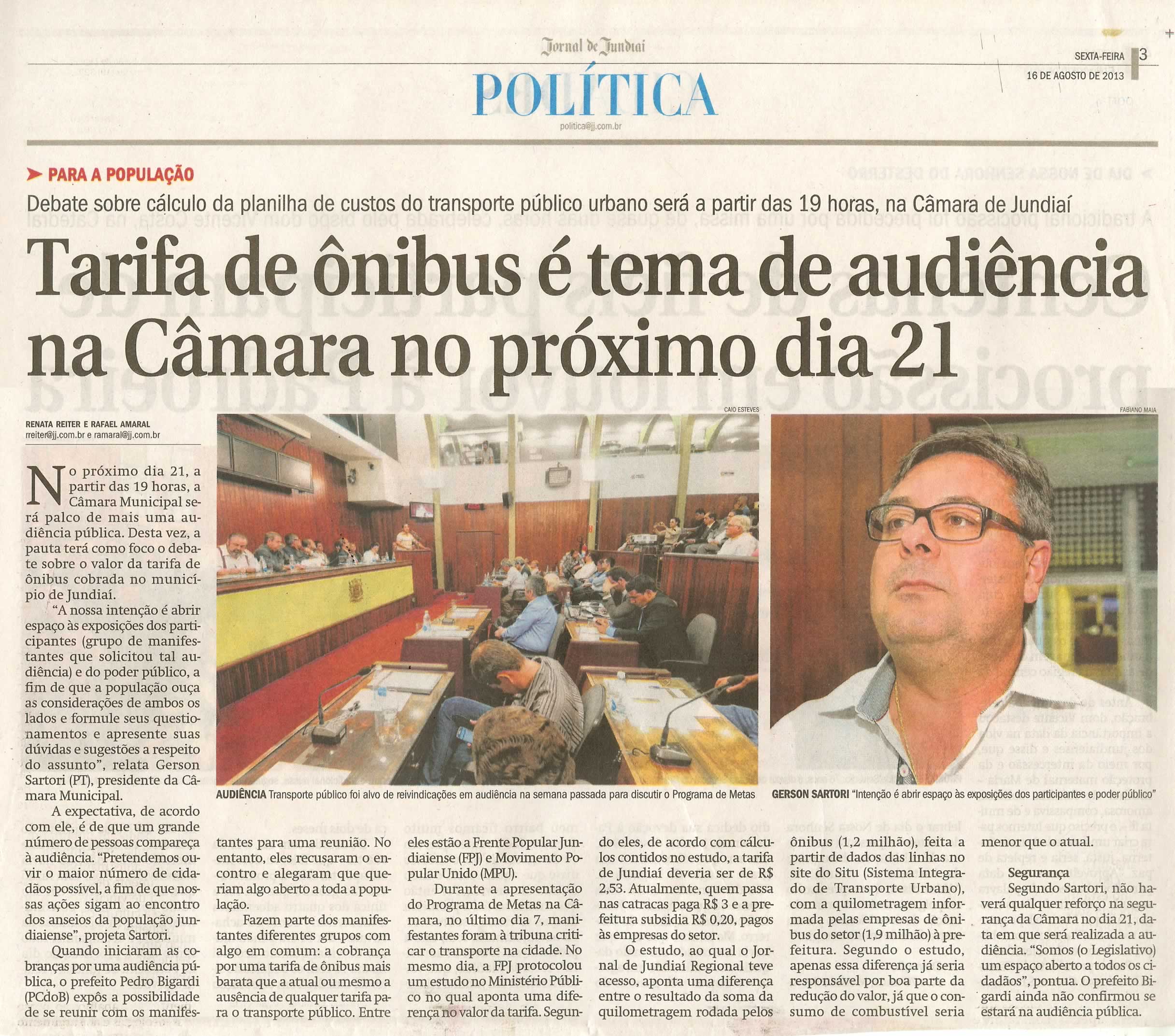 Jornal de Jundiaí - 20/08/2013