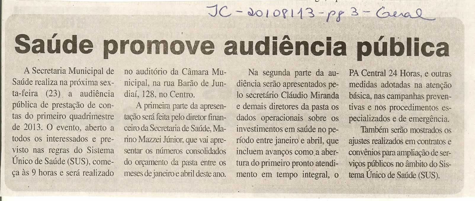Jornal da Cidade - 20/08/2013