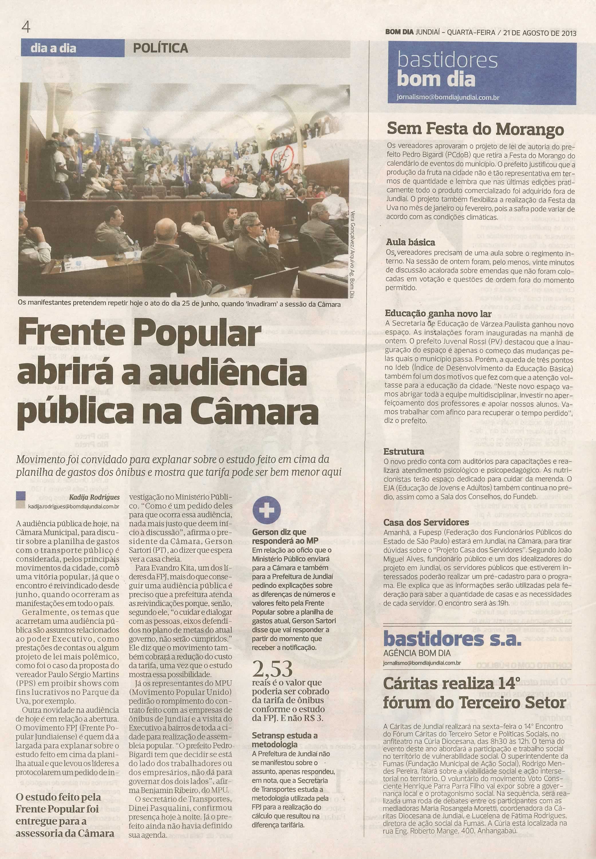 Bom Dia Jundiaí - 21/08/2013