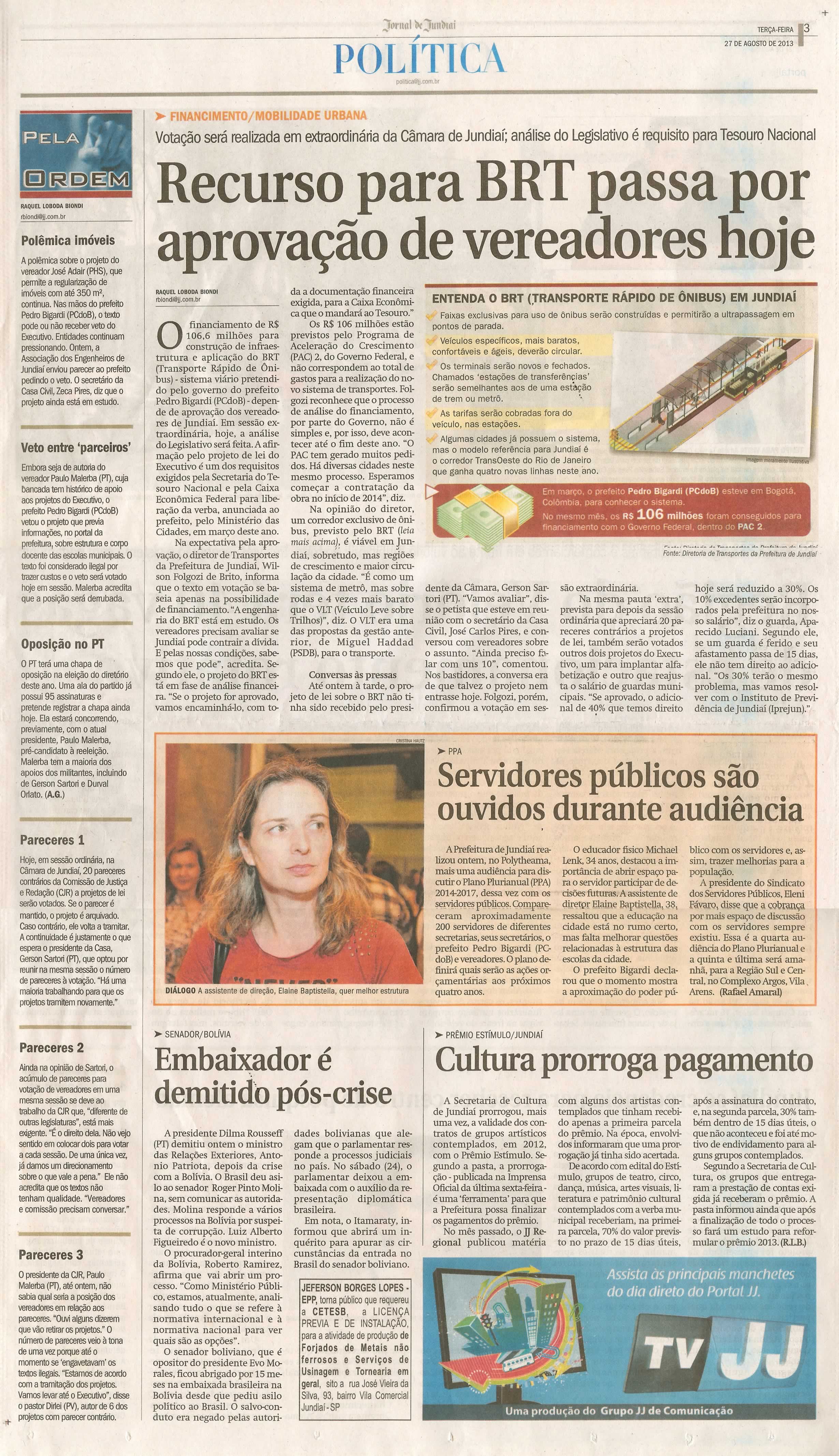 Jornal de Jundiaí - 27/08/2013