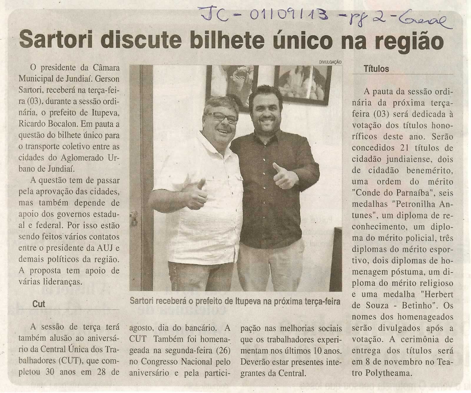 Jornal da Cidade - 01/09/2013