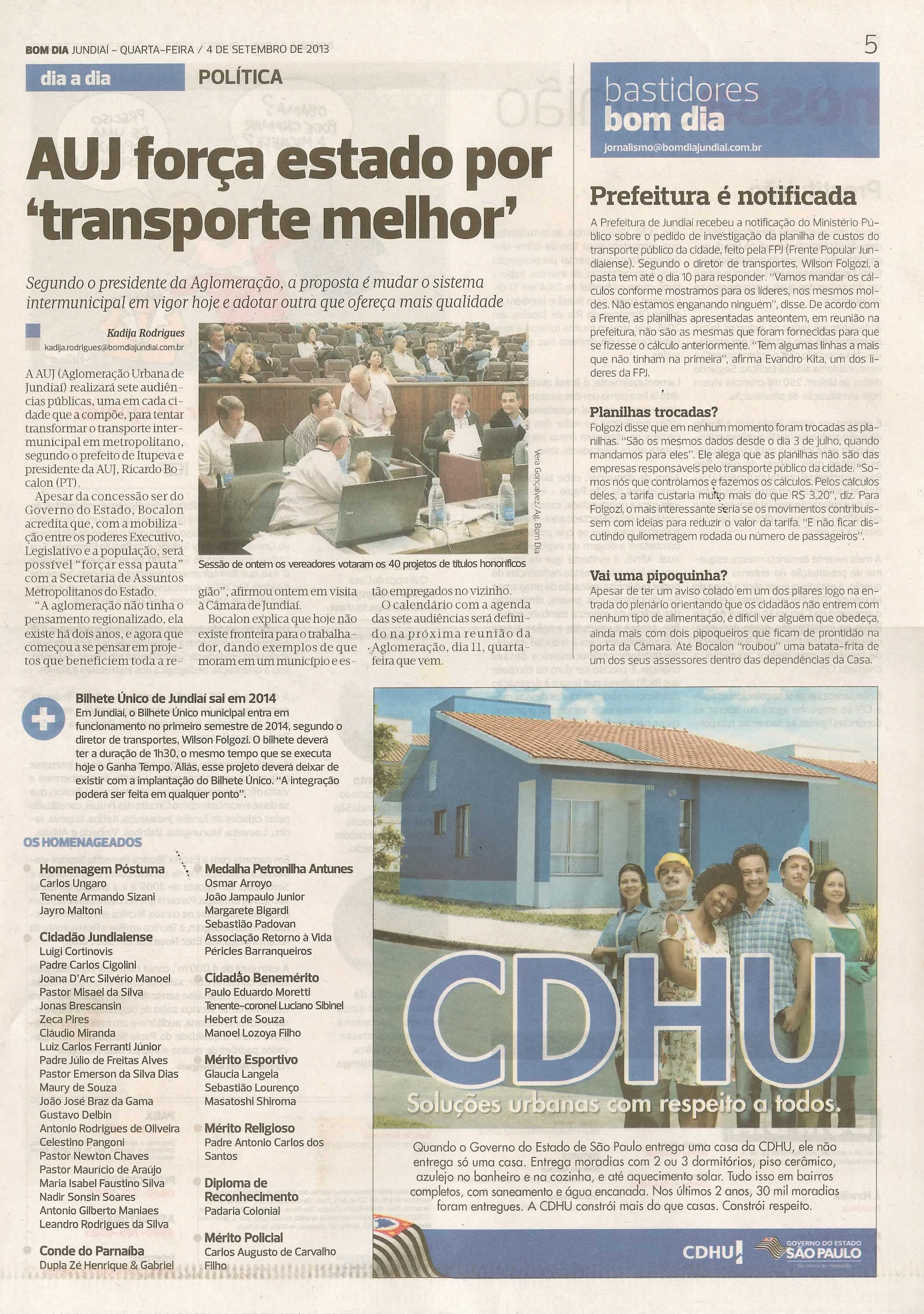 Bom Dia Jundiaí - 04/09/2013