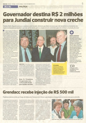 Bom Dia Jundiaí - 11/10/13 - pagina 5 - Governador destina R$ 2 milhões para Jundiaí construir nova creche -