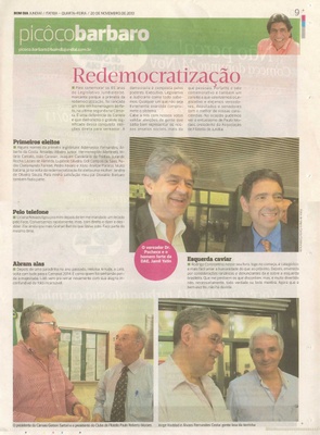 Bom Dia Jundiaí - 20/11/13 - pg 9 - picoco barbaro - Redemocratização -