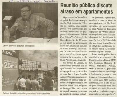 JC - 27/10/13 - pagina 2 - geral - Reunião pública discute atraso em apartamentos - 