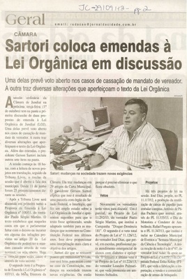 JC - 29/09/13 - pagina 2 - Sartori coloca emendas à lei orgânica em discussão - 