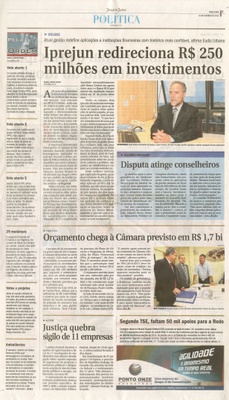 JJ - 01/10/13 - pagina 3 - política - Iprejun redireciona R$ 250 milhões em investimentos - 