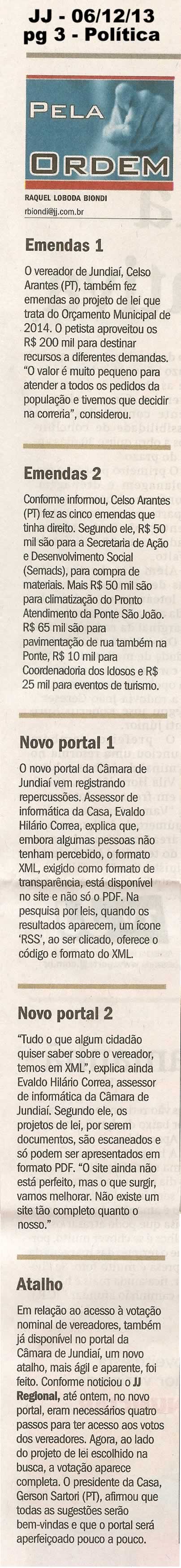 JJ - 06/12/13 - pg 3 - Política - Pela ordem -