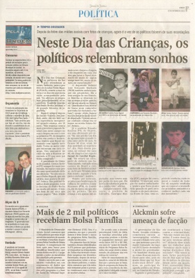 JJ - 12/10/13 - pagina 3 - política - Neste dia das crianças, os políticos relembram sonhos - 