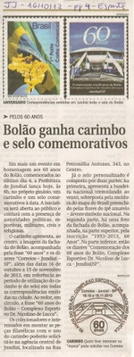 JJ - 16/10/13 - pagina 4 - esportes - Bolão ganha carimbo e selo comemorativos -