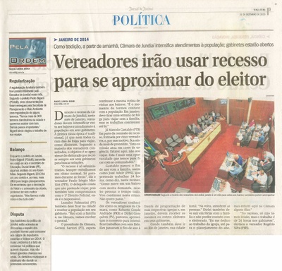 JJ - 31/12/13 - pg 3 - Política - Vereadores irão usar recesso para se aproximar do eleitor -