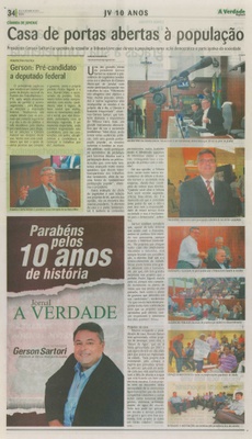 A verdade - 04/04/14 - pg 34 - Casa de portas abertas à população - Gerson: pré-candidato a deputado federal -