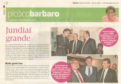 Bom Dia Jundiaí - 07/11/14 - pg 8 - Picoco Barbaro -