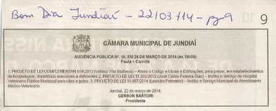 Bom Dia Jundiaí - 22/03/14 - pg 9 - Audiência Pública nº 10 da Câmara Municipal de Jundiaí -