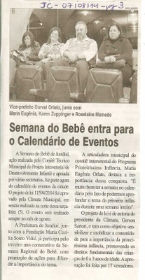 JC - 07/08/14 - pg 3 - Semana do bebê entra para o calendário de eventos -