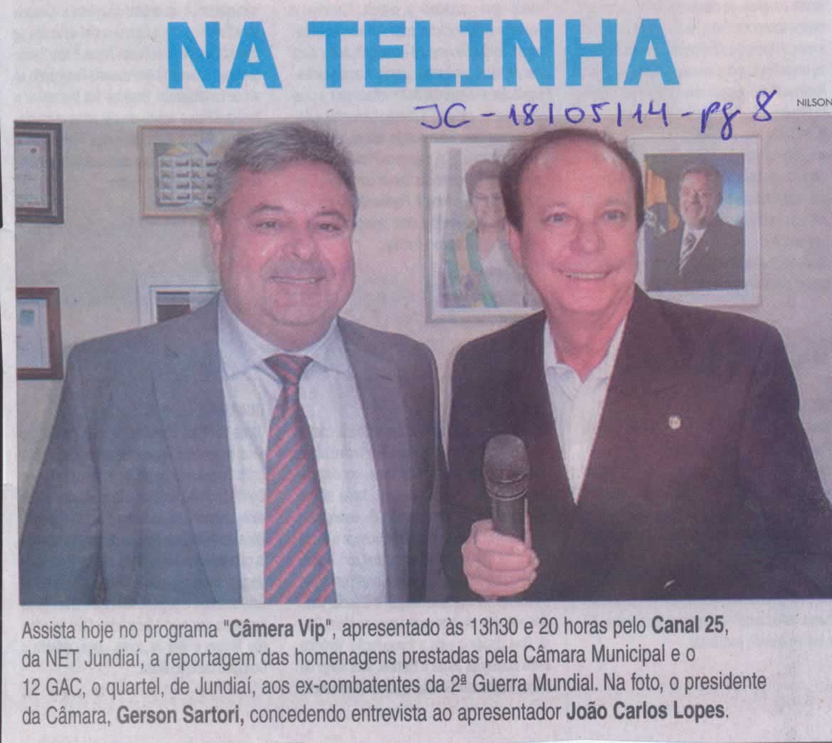 JC - 18/05/14 - pg 8 - Na telinha - 