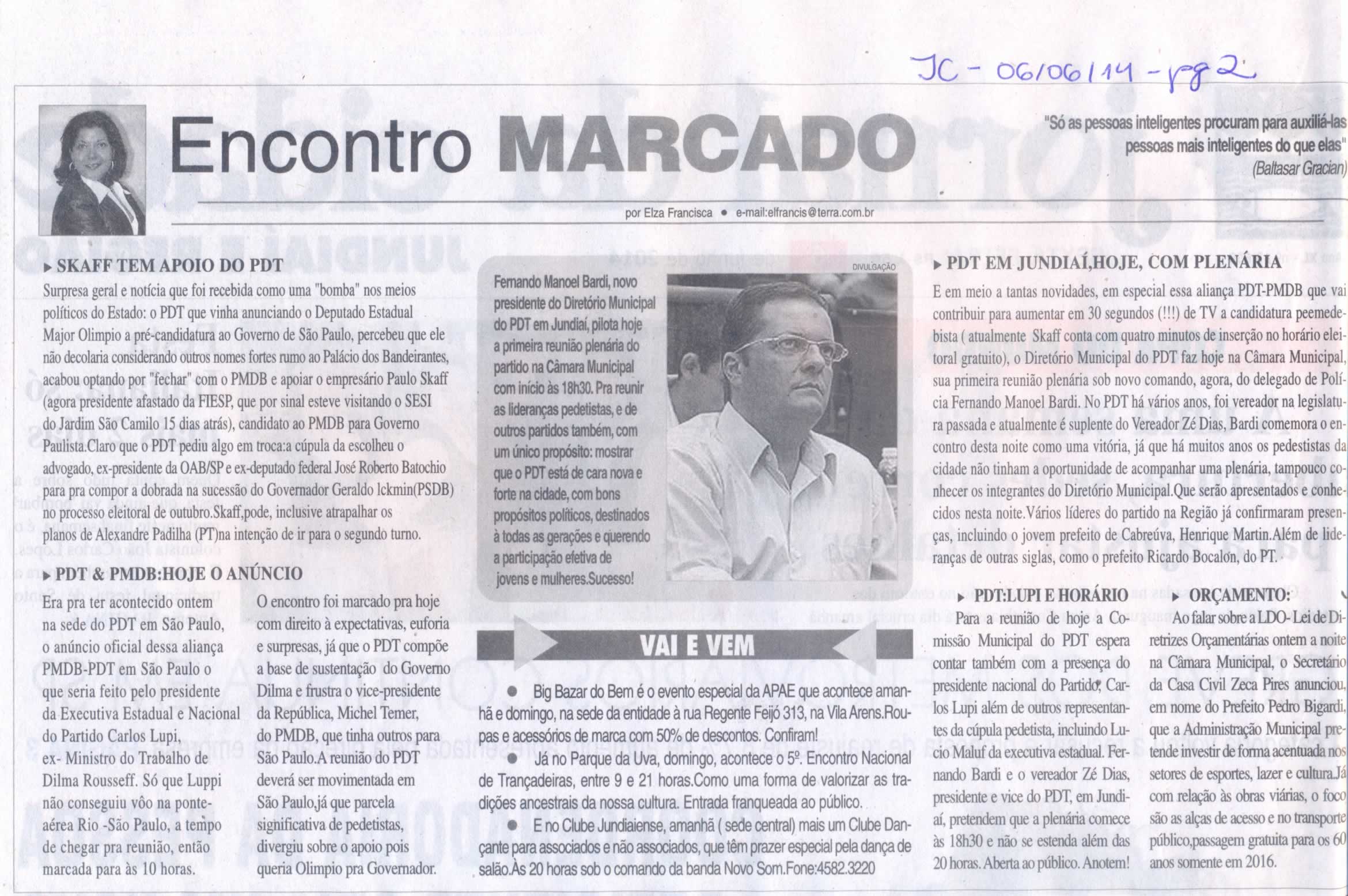 JC – 06/06/2014 – pg 2 – Encontro Marcado.