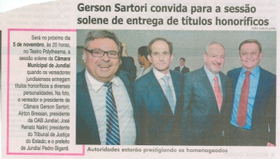 JC - 21/09/14 - pág. 12 - JCL - Gerson Sartori convida para a sessão solene de entrega de títulos honoríficos.