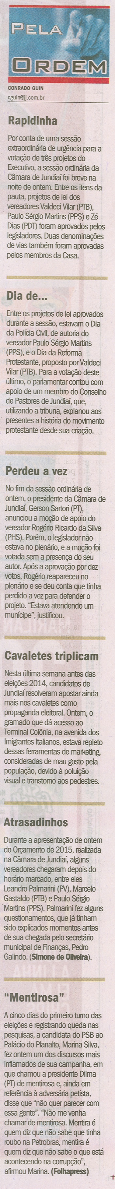 JJ - 01/10/14 - pág. 03 - Política - Pela Ordem