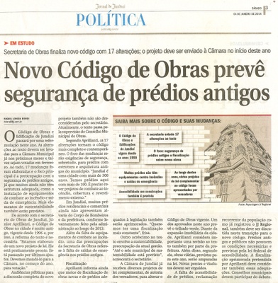 JJ - 04/01/2014 - pag 3 - sábado - Política - Novo Código de obras prevê segurança de prédios antigos 