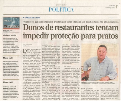 JJ - 05/03/14 - pg 3 - Política - Donos de restaurantes tentam impedir proteção para pratos -