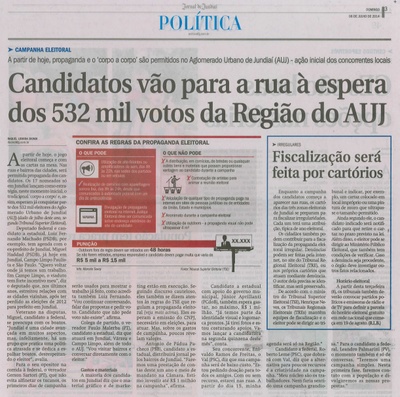 JJ - 06/07/14 - pg 3 - Política - Candidatos vão para a rua à espera dos 532 mil votos da região do AUJ - 