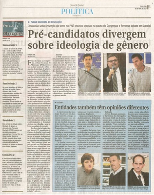 JJ - 08/04/14 - pg 3 - Política - Pré-candidatos divergem sobre ideologia de gênero - 