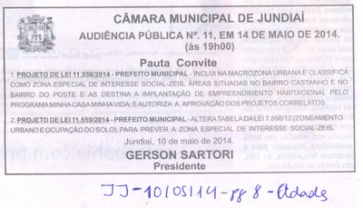 JJ - 10/05/14 - pg 8 - Cidades - Audiência Pública nº 11 da Câmara Municipal de Jundiaí -