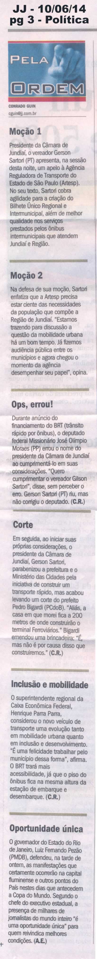 JJ - 10/06/14 - pg 3 - Política - Pela ordem -