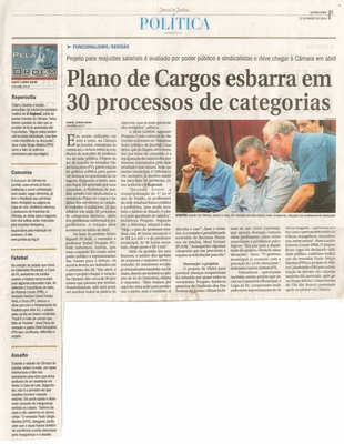 JJ - 12/03/14 - pg 3 - Política - Plano de Cargos esbarra em 30 processos de categorias - 