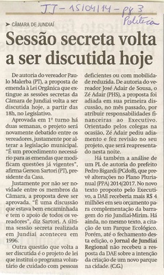 JJ - 15/04/14 - pg 3 - Política - Sessão secreta volta a ser discutida hoje - 