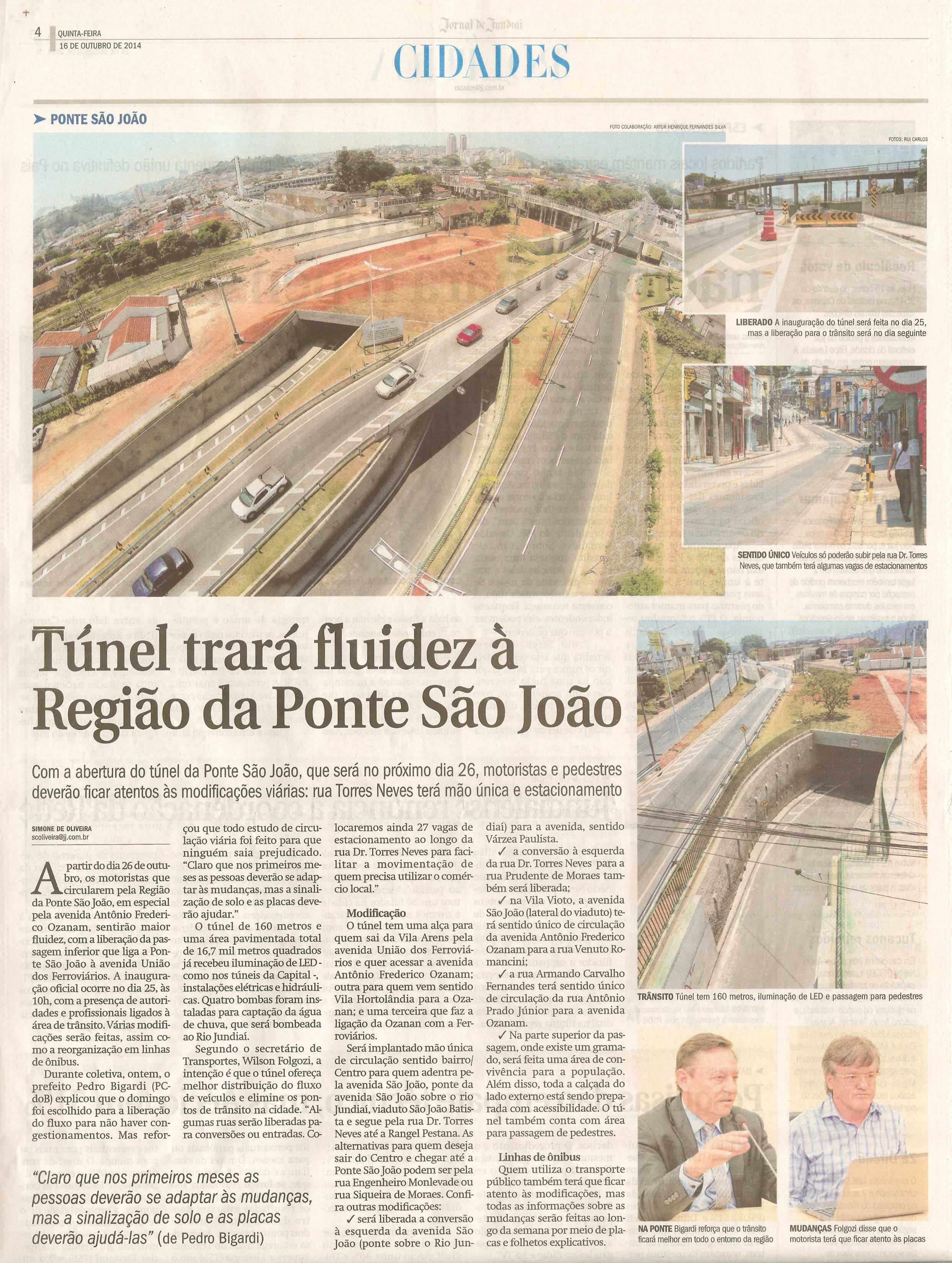 JJ - 16/10/14 - pg 4 - cidades - túnel trará fluidez à região da ponte são joão -