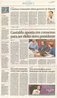 JJ - 16/12/14 - pg 3 - Política - Cristiano Guimarães deixa governo de Bigardi - Gastaldo aposta em consenso para ser eleito novo presidente - 