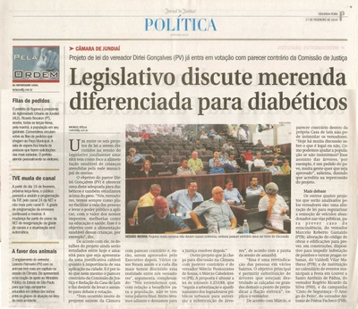 JJ - 17/02/14 - pg 3 - Política - Legislativo discute merenda diferenciada para diabéticos -