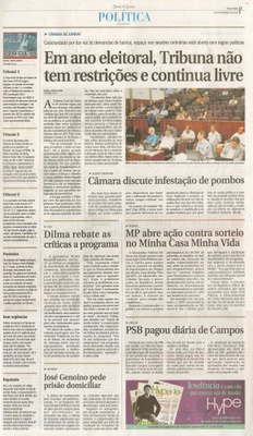 JJ - 18/02/14 - Em ano eleitoral, tribuna não tem restrições e continua livre - Câmara discute infestação de pombos - 