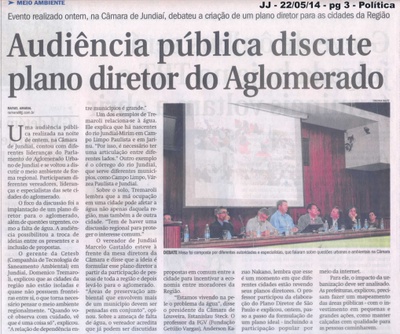 JJ - 22/05/14 - pg 3 - Política - Audiência pública discute plano diretor do aglomerado -