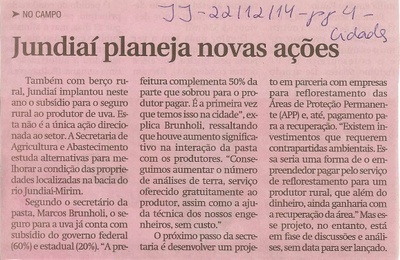 JJ - 22/12/14 - pág. 04 - Cidades - Jundiaí planeja novas ações.